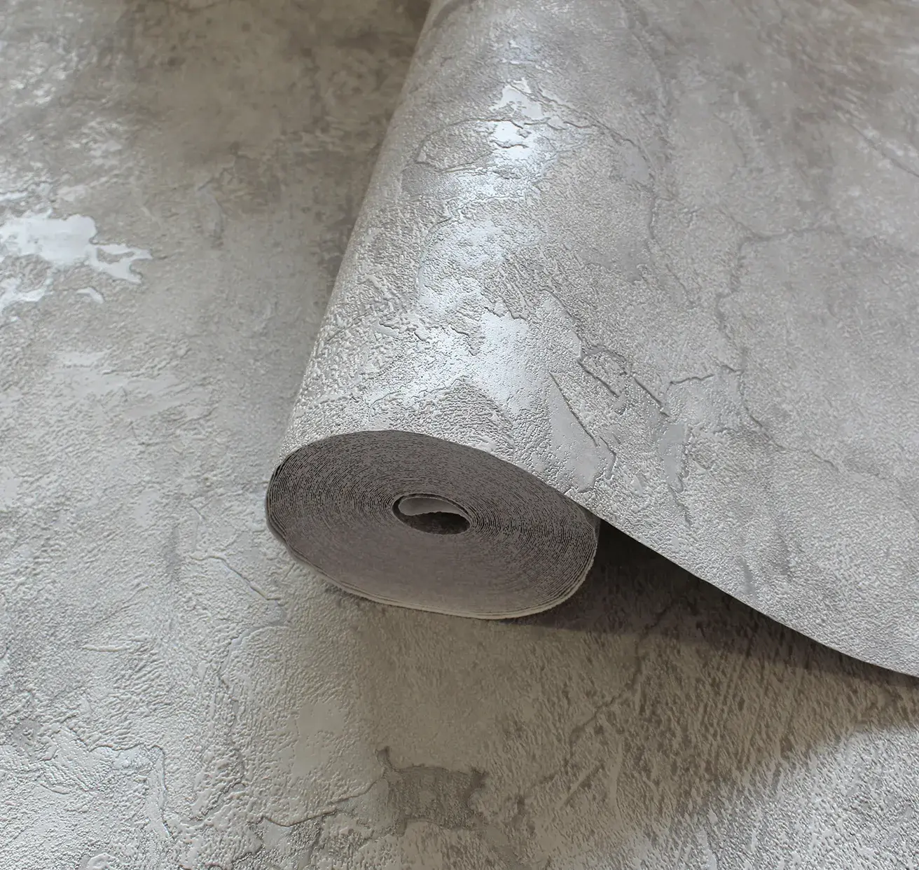 Gray Embossed Wallpaper – Glittering Accents (24109-1)